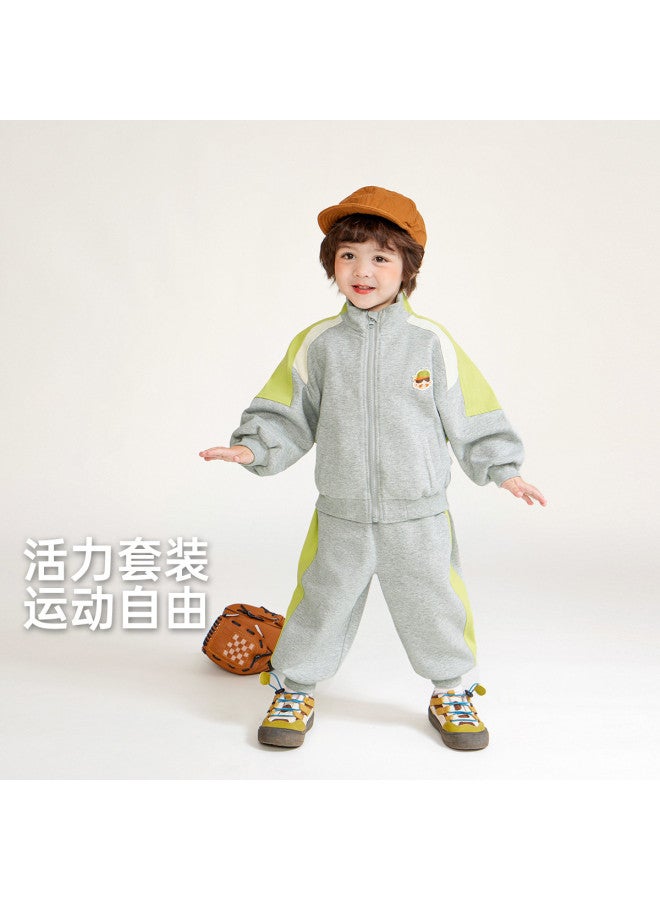 Boys' Sportswear Set Children's Baseball Jacket Kids Autumn Winter Hoodie Girls' Kindergarten Uniform - Image 4